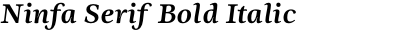 Ninfa Serif Bold Italic